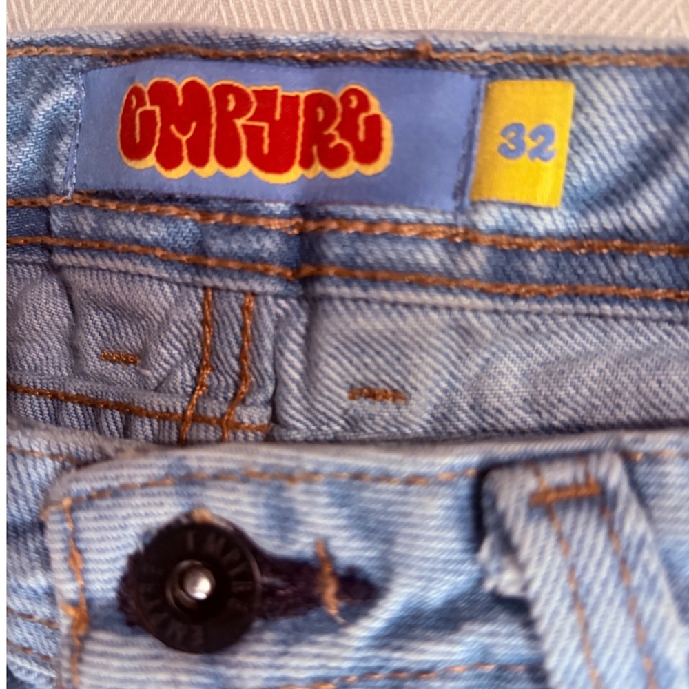 Empyre Relaxed Fit Jeans Size 32 light blue Wash Skater Streetwear Baggy Denim - Picture 4 of 16